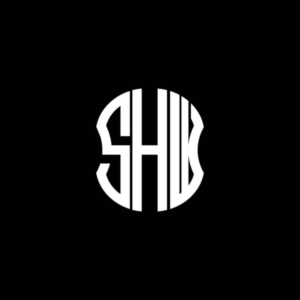 Shw Brev Logotyp Abstrakt Kreativ Design Shw Unik Design — Stock vektor