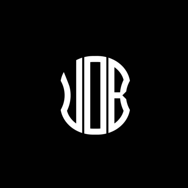Udb Carta Logotipo Design Criativo Abstrato Udb Design Único — Vetor de Stock