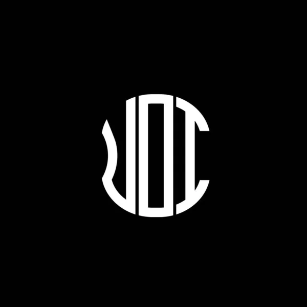 Diseño Creativo Abstracto Del Logotipo Letra Udi Diseño Único Udi — Vector de stock