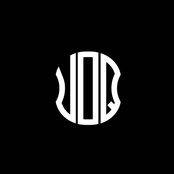Udq Harfi Logosu Soyut Yaratıcı Tasarım Udq Benzersiz Tasarım — Stok Vektör