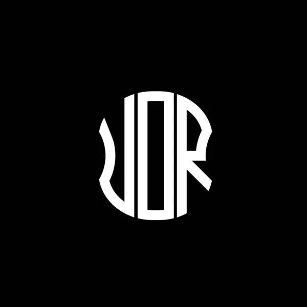 Udr Brev Logotyp Abstrakt Kreativ Design Udr Unik Design — Stock vektor