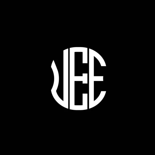 Uee Brev Logotyp Abstrakt Kreativ Design Uee Unik Design — Stock vektor