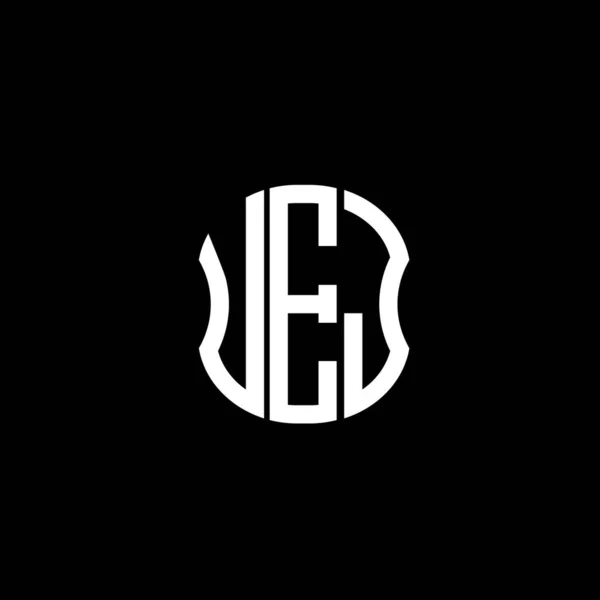 Diseño Creativo Abstracto Del Logotipo Letra Uej Diseño Único Uej — Vector de stock