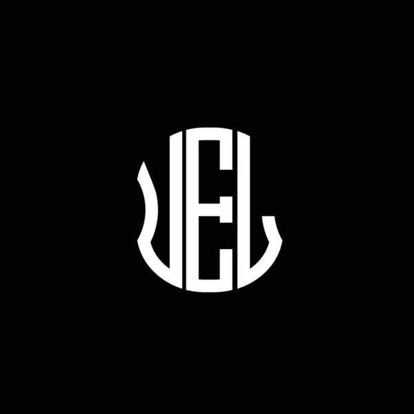 Logotipo Carta Uel Diseño Creativo Abstracto Diseño Único Uel — Vector de stock