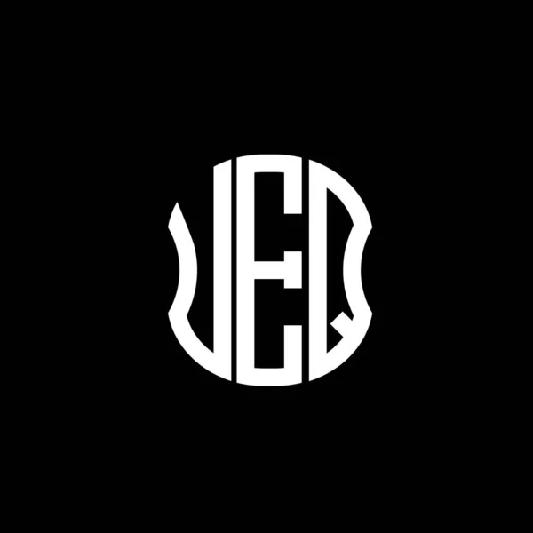Ueqの手紙ロゴ抽象的な創造的なデザイン Ueqユニークなデザイン — ストックベクタ