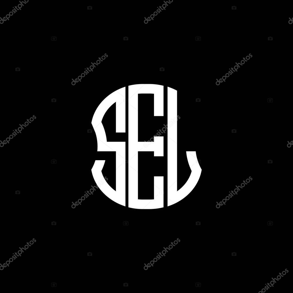 SEL letter logo abstract creative design. SEL unique design