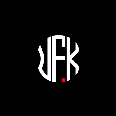 UFK harf logosu soyut yaratıcı tasarım. UFK benzersiz tasarım