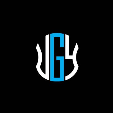 Çirkin harf logosu soyut yaratıcı tasarım. Çirkin benzersiz tasarım