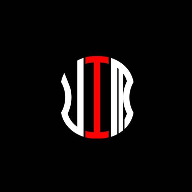 UIM harfi logosu soyut yaratıcı tasarım. UIM benzersiz tasarım