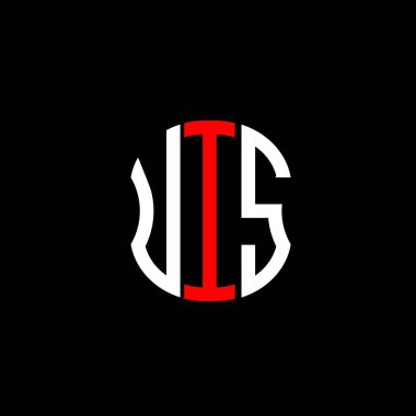 UIS harfi logosu soyut yaratıcı tasarım. UIS benzersiz tasarım