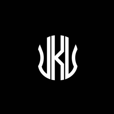 UKU harf logosu soyut yaratıcı tasarım. UKU benzersiz tasarım