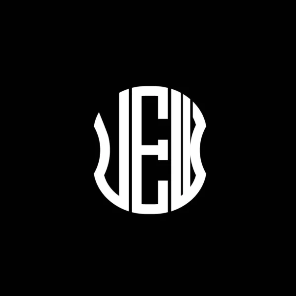 Uewの手紙ロゴ抽象的な創造的なデザイン Uewユニークなデザイン — ストックベクタ