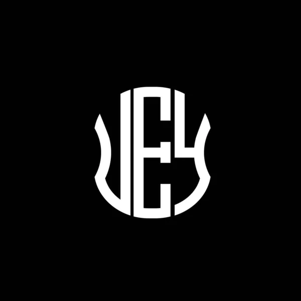 Logo Lettera Uey Disegno Creativo Astratto Uey Design Unico — Vettoriale Stock