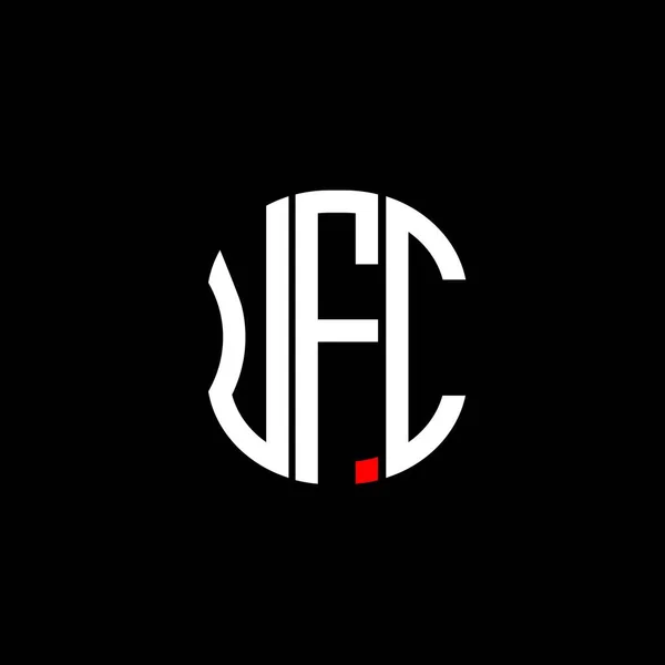Ufc Carta Logotipo Design Criativo Abstrato Ufc Design Único —  Vetores de Stock