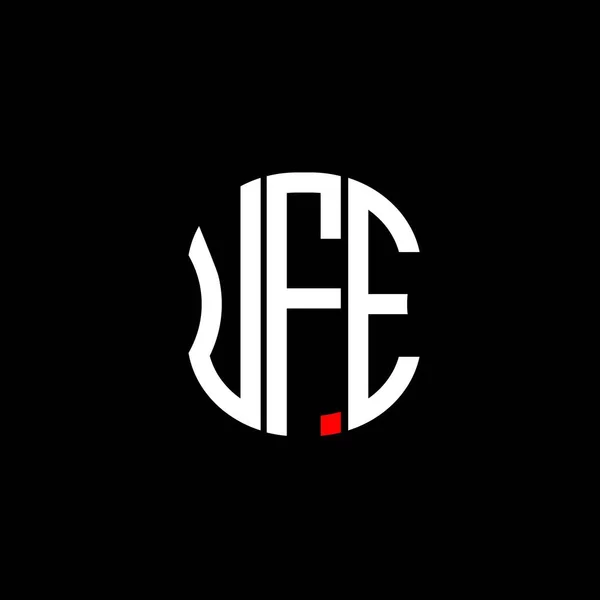 Ufe Carta Logotipo Design Criativo Abstrato Ufe Design Único — Vetor de Stock