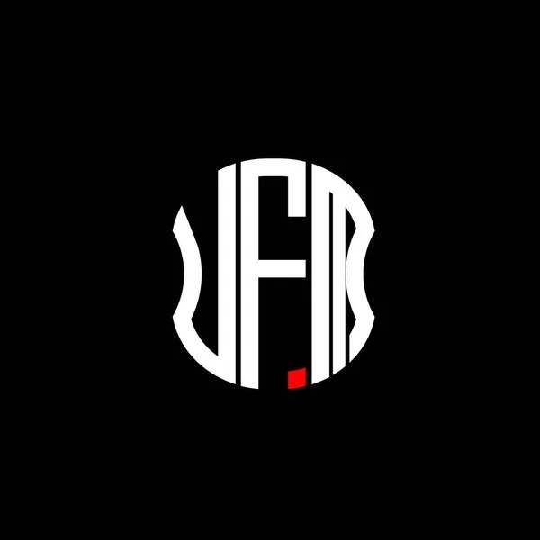 Logo Ufm Písmena Abstraktní Kreativní Design Unikátní Design Ufm — Stockový vektor