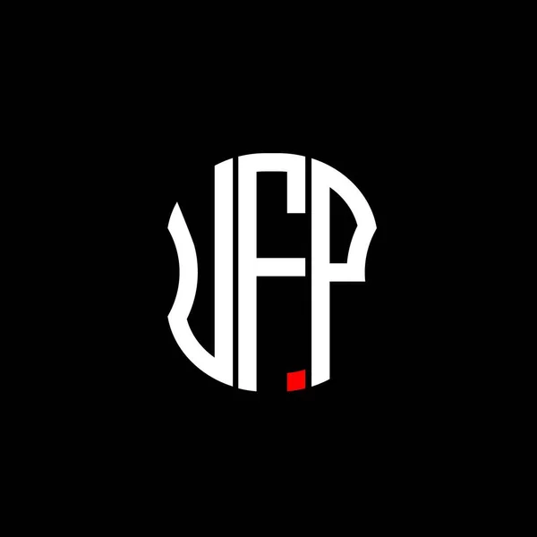 Ufp Carta Logotipo Design Criativo Abstrato Ufp Design Único —  Vetores de Stock