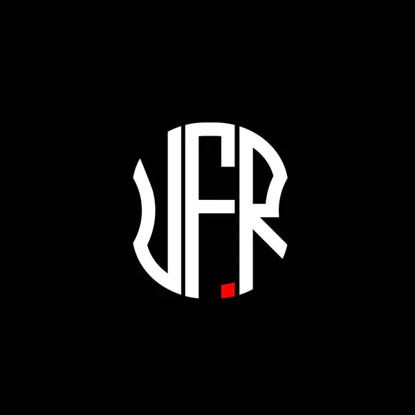 Ufr Logotipo Carta Design Criativo Abstrato Ufr Design Único —  Vetores de Stock