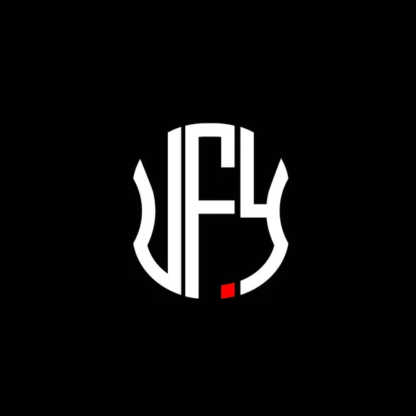 Ufy Carta Logotipo Design Criativo Abstrato Ufy Design Único — Vetor de Stock