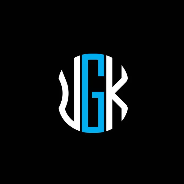 Ugk Brief Logo Abstrakte Kreative Gestaltung Ugk Einzigartiges Design — Stockvektor
