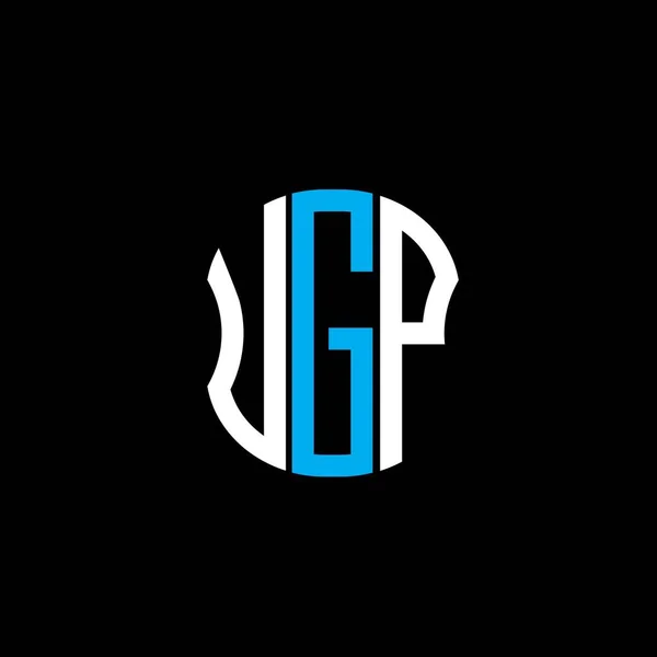 Ugp Carta Logotipo Design Criativo Abstrato Ugp Design Único — Vetor de Stock