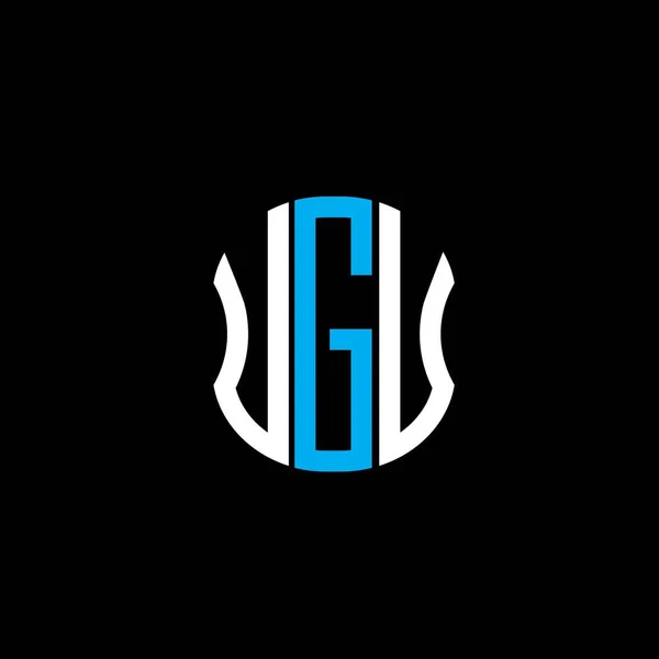 Ugu Літерує Логотип Абстрактного Творчого Дизайну Ugu Унікальний Дизайн — стоковий вектор