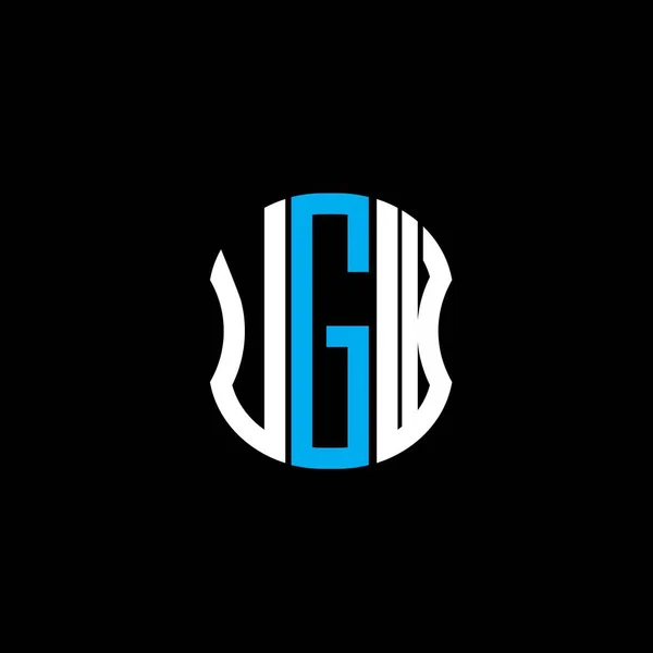 Ugw Brief Logo Abstrakte Kreative Gestaltung Einzigartiges Design Der Ugw — Stockvektor
