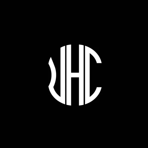 Uhc 문자는 추상적 창조적 설계를 나타낸다 Uhc — 스톡 벡터