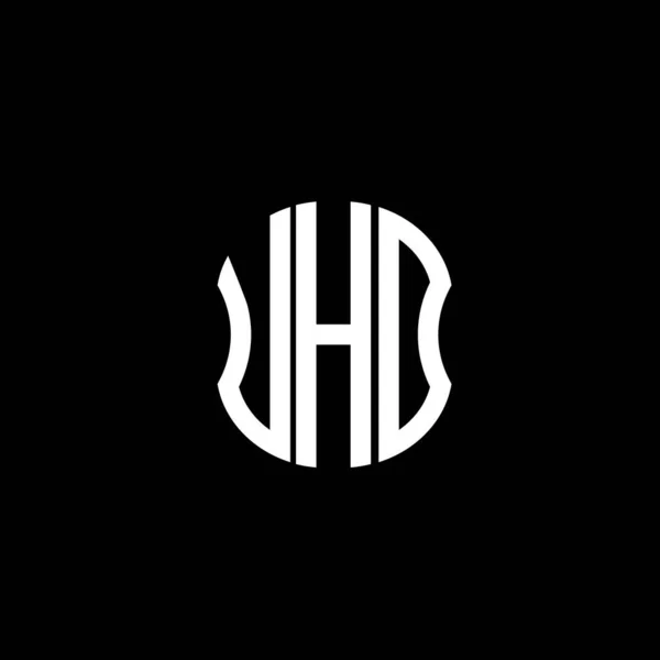Uhd 로고는 추상적 창조적 설계이다 Uhd — 스톡 벡터