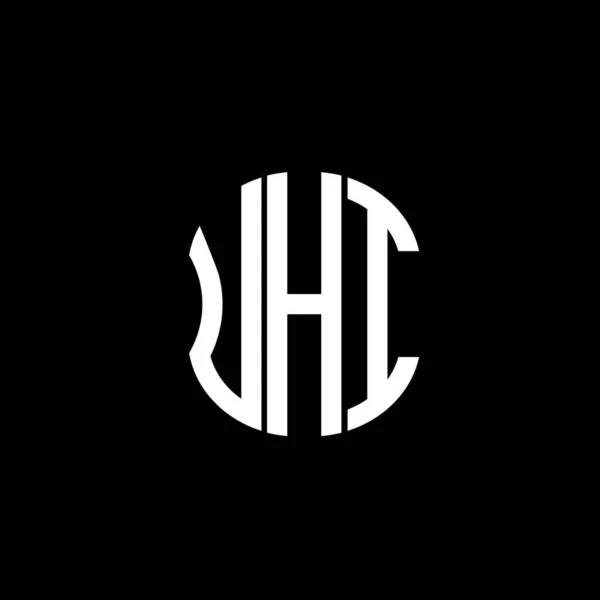 Uhi Brev Logotyp Abstrakt Kreativ Design Uhi Unik Design — Stock vektor
