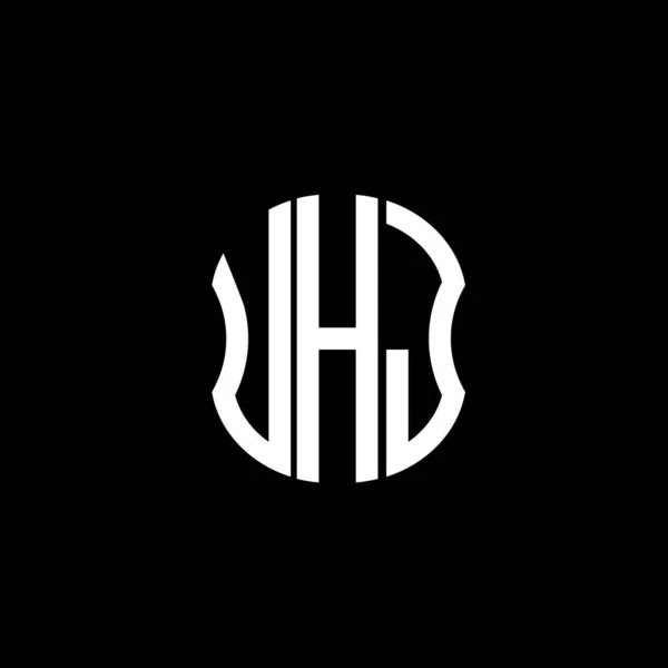 Logo Lettera Uhj Disegno Creativo Astratto Uhj Design Unico — Vettoriale Stock