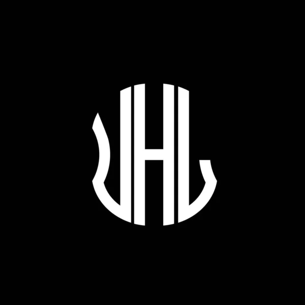 Logo Lettera Uhl Disegno Creativo Astratto Uhl Design Unico — Vettoriale Stock