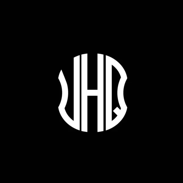 Uhq Brev Logotyp Abstrakt Kreativ Design Uhq Unik Design — Stock vektor