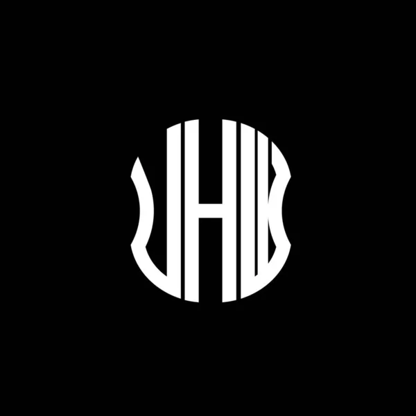 Uhw Brev Logotyp Abstrakt Kreativ Design Uhw Unik Design — Stock vektor