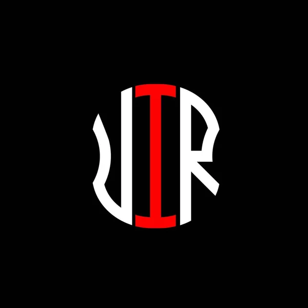 Uir Brev Logotyp Abstrakt Kreativ Design Uir Unik Design — Stock vektor