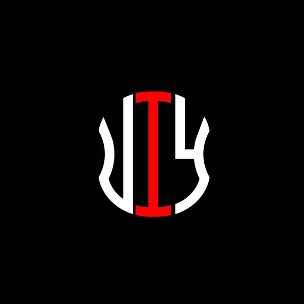 Uiy Lettre Logo Abstrait Design Créatif Design Unique Uiy — Image vectorielle