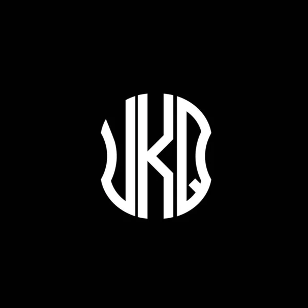 Diseño Creativo Abstracto Del Logotipo Letra Ukq Ukq Diseño Único — Vector de stock