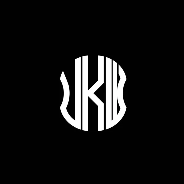Diseño Creativo Abstracto Del Logotipo Letra Ukw Ukw Diseño Único — Vector de stock