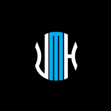 UMH harf logosu soyut yaratıcı tasarım. UMH benzersiz tasarım