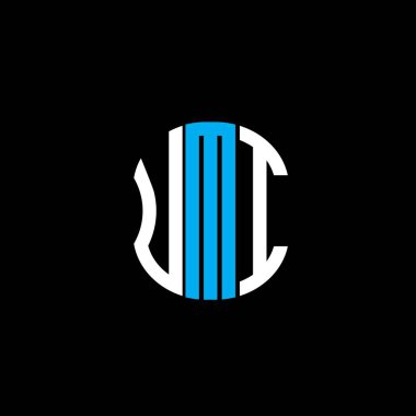 UMI harf logosu soyut yaratıcı tasarım. UMI benzersiz tasarım