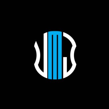 UMJ harfi logosu soyut yaratıcı tasarım. UMJ benzersiz tasarım