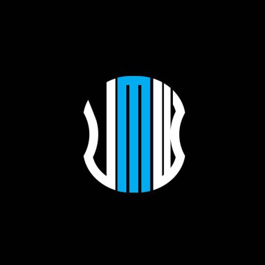 UMW harfli logo soyut yaratıcı tasarım. UMW benzersiz tasarım