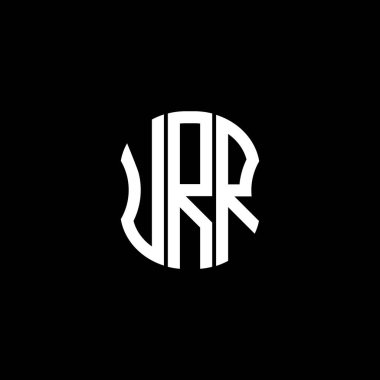 URR harfi logosu soyut yaratıcı tasarım. URR benzersiz tasarımı