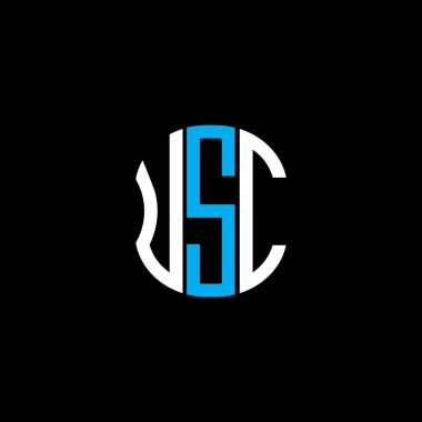 USC harf logosu soyut yaratıcı tasarım. USC benzersiz tasarım