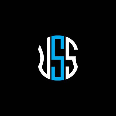 USS harf logosu soyut yaratıcı tasarım. USS benzersiz tasarım