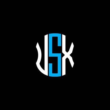 USX harfli logo soyut yaratıcı tasarım. USX benzersiz tasarım