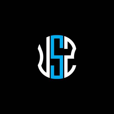 USZ harf logosu soyut yaratıcı tasarım. USZ benzersiz tasarım