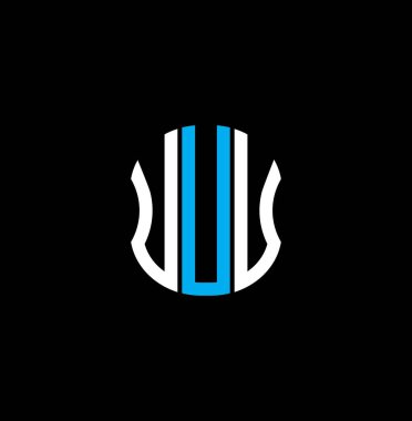 UUU harf logosu soyut yaratıcı tasarım. UUU benzersiz tasarım