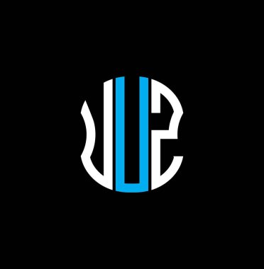 UUZ harfi logosu soyut yaratıcı tasarım. UUZ benzersiz tasarım