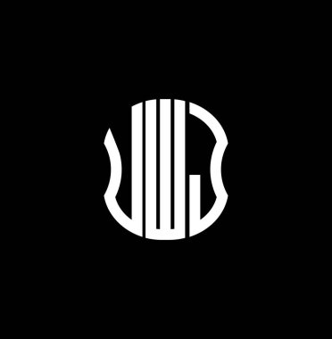 UWJ harfi logosu soyut yaratıcı tasarım. UWJ benzersiz tasarım